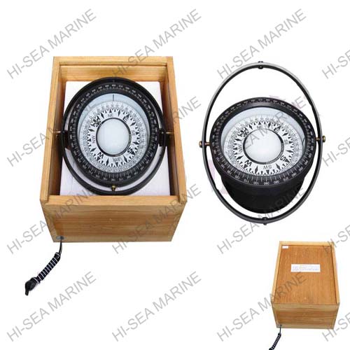 Plastic Magnetic Compass in Wooden Box