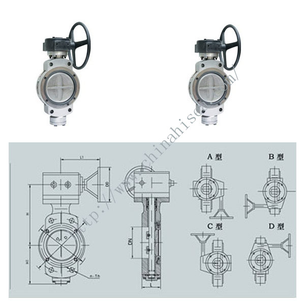 Worm Gear Transmission Butterfly Valve Pictures and Drawing