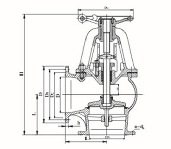 Marine sea valve diagram drawing