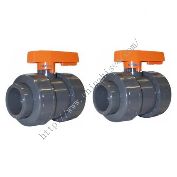 Black Colour Double Union ABS UPVC Ball Valves 