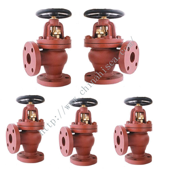 Marine Cast Iron Angle Valve JIS F7308 10K