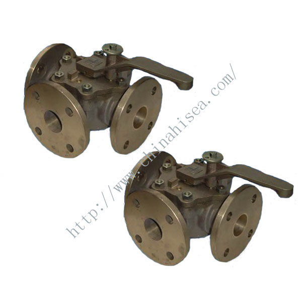 JIS Marine Bronze Three Way Plug Valve