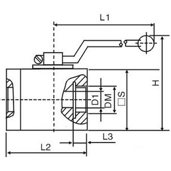 Marine High Pressure Ball Valve Drawing