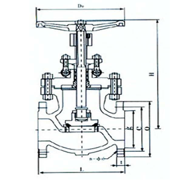 API Glove Valve Drawing