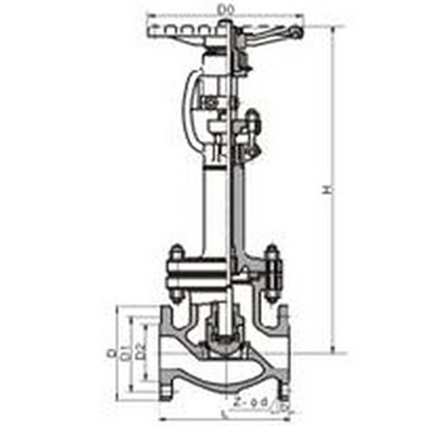 Low Temperature Globe Valve Drawing