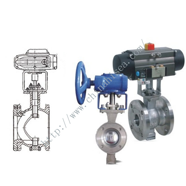 Electric V Type Adjusting Ball Valve Drawing and Sample