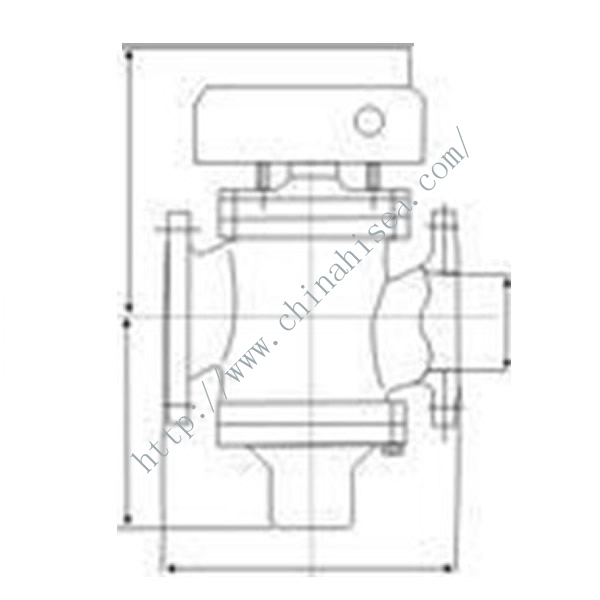 Electric Control Temperature Regulating Valve Drawing 