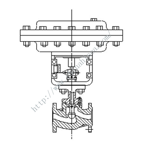 Pneumatic Diaphragm Regulating Valve Drawing