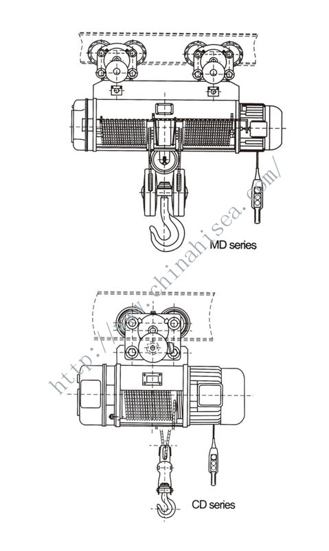 CD1.MD1 Type Wire Rope Electric Hoist-drawing.jpg