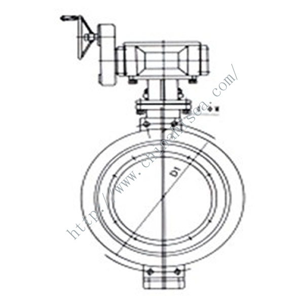 Turbine Butterfly Valve Drawing