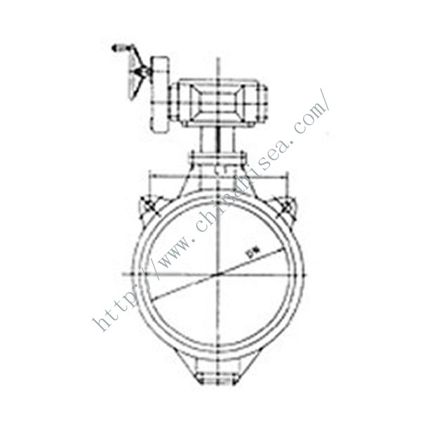 Weld Butterfly Valve Drawing 