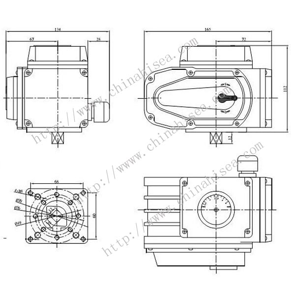 China Electric Valve Actuator Drawing