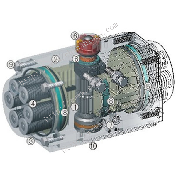 Single Acting Return Pneumatic Actuator Drawing