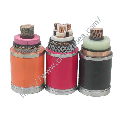 Three core XLPE insulated power cable