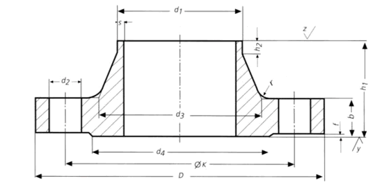 DIN-Alloy-Steel-WN-flanges-drawing.gif