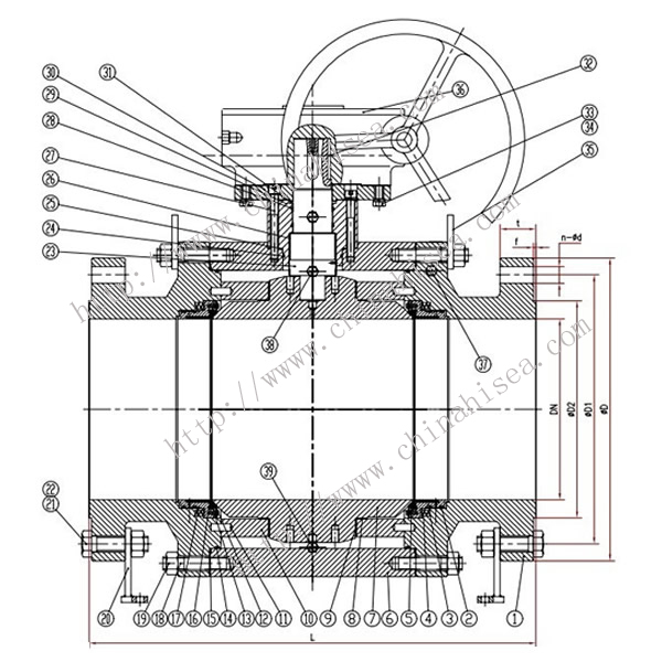 Forging Steel Valve Drawing