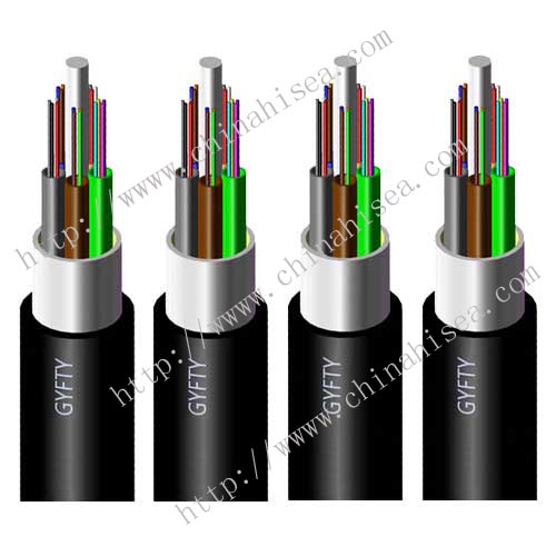 Stranded nonmetallic fiber optic cable GYFTY