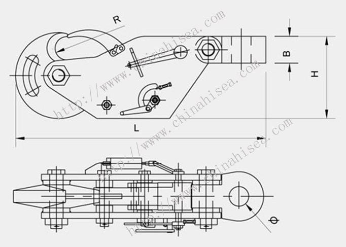 Drawing of 40 ton pneumatic disc towing hook.jpg