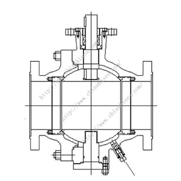 Metal Sealing Ball Valve Drawing