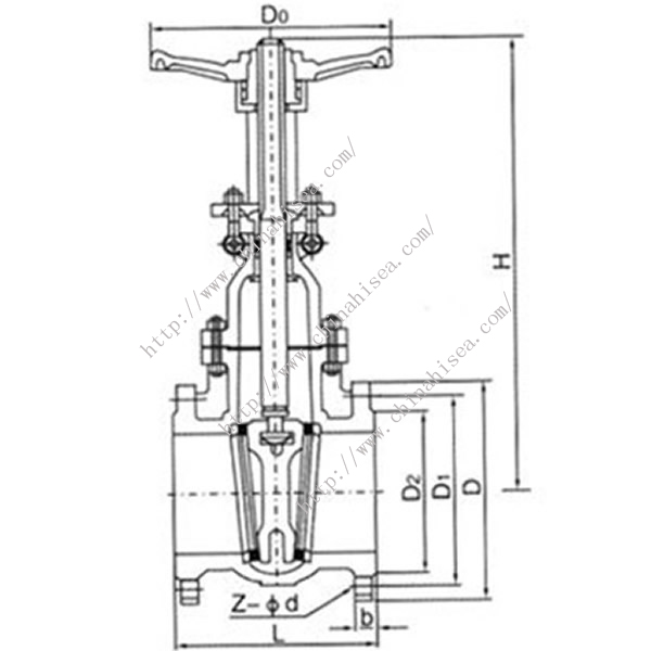 API600 Gate Valve Drawing