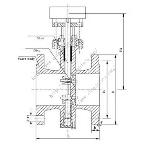 Double Eccentric Soft Sealing Butterfly Valve drawing