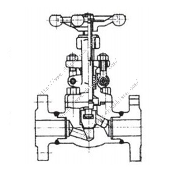 API Forged Steel Globe Valve Drawing