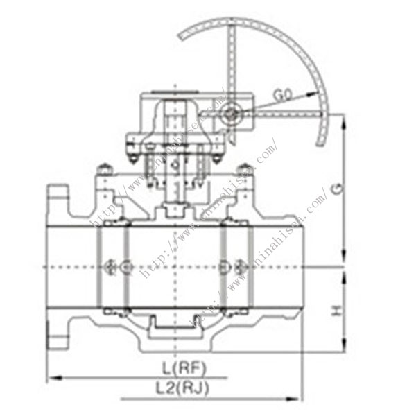 Natural Gas Ball Valve Drawing Size