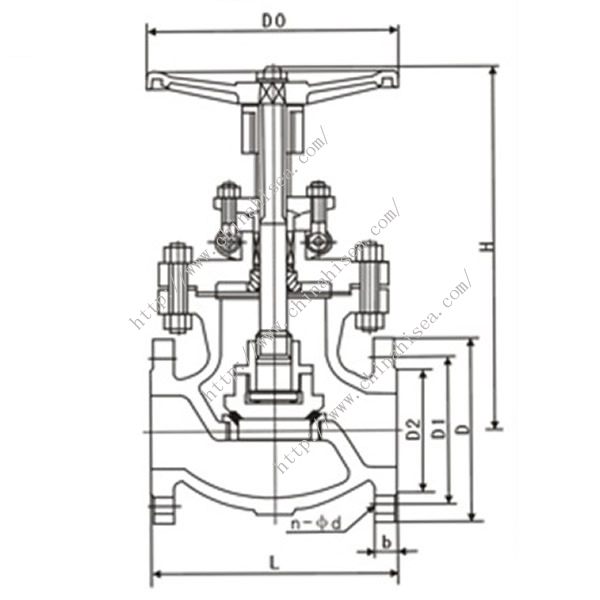 150LB Globe Valve Drawing