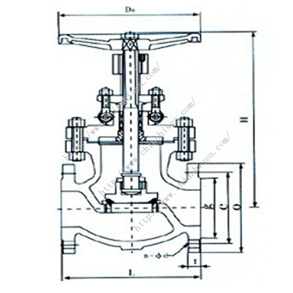 Stainless Steel Globe Valve Drawing